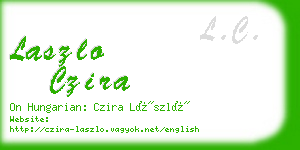 laszlo czira business card